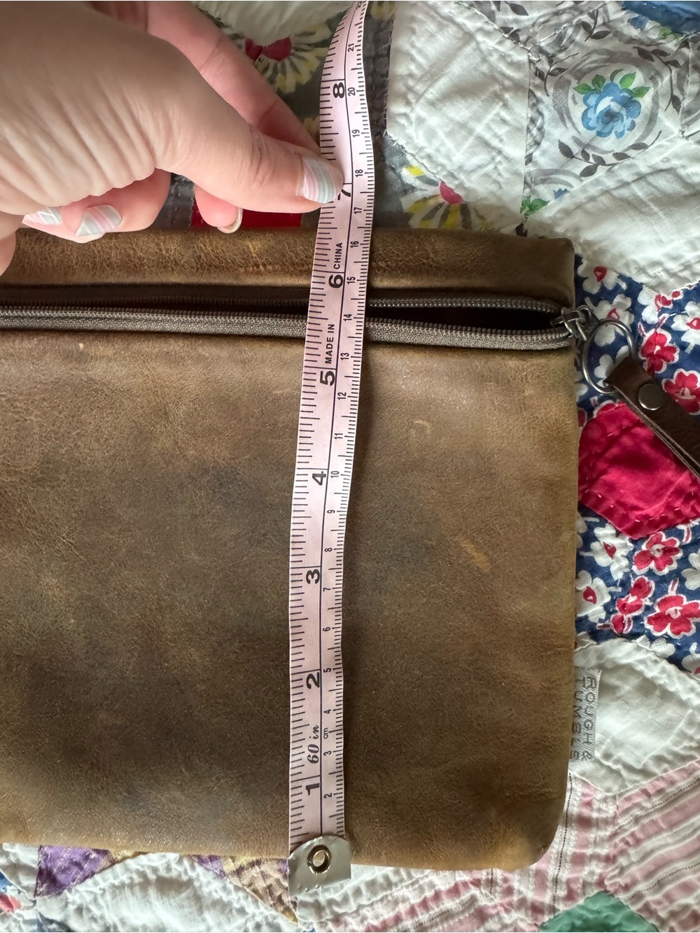 Rough & Tumble Brown Leather Wristlet Clutch - Picture 4 of 5